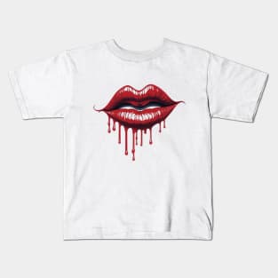 red mouth Kids T-Shirt